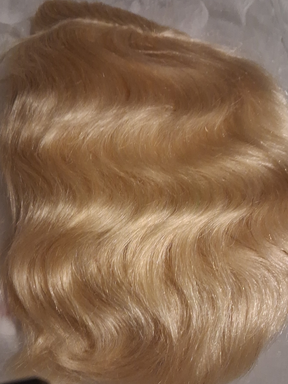Golden Blonde Wavy Hairpiece for Women - Natural Shine
